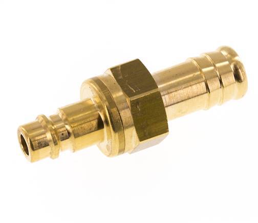 Brass DN 7.2 (Euro) Air Coupling Plug 13 mm Hose Pillar Safety