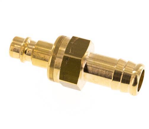 Brass DN 7.2 (Euro) Air Coupling Plug 13 mm Hose Pillar Safety