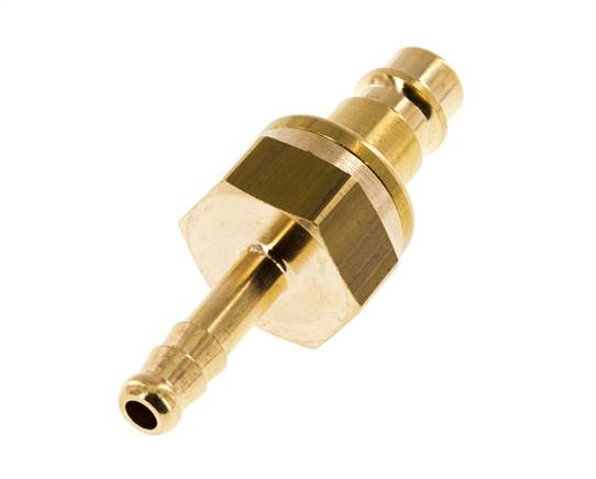 Brass DN 7.2 (Euro) Air Coupling Plug 6 mm Hose Pillar Safety