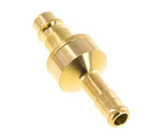 Brass DN 7.2 (Euro) Air Coupling Plug 8 mm Hose Pillar Double Shut-Off