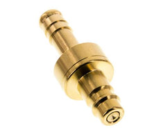 Brass DN 7.2 (Euro) Air Coupling Plug 9 mm Hose Pillar Double Shut-Off