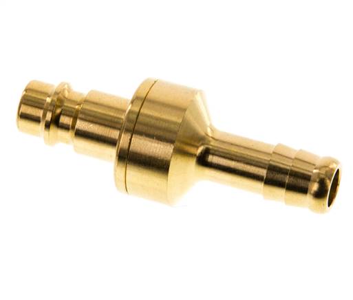 Brass DN 7.2 (Euro) Air Coupling Plug 9 mm Hose Pillar Double Shut-Off