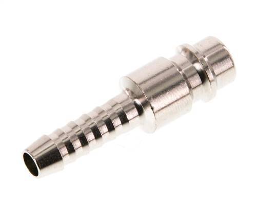 Nickel-plated Brass DN 7.2 (Euro) Air Coupling Plug 6 mm Hose Pillar [2 Pieces]