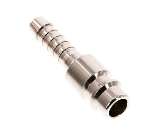 Nickel-plated Brass DN 7.2 (Euro) Air Coupling Plug 6 mm Hose Pillar [2 Pieces]