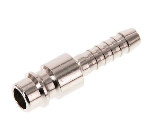 Nickel-plated Brass DN 7.2 (Euro) Air Coupling Plug 6 mm Hose Pillar [2 Pieces]