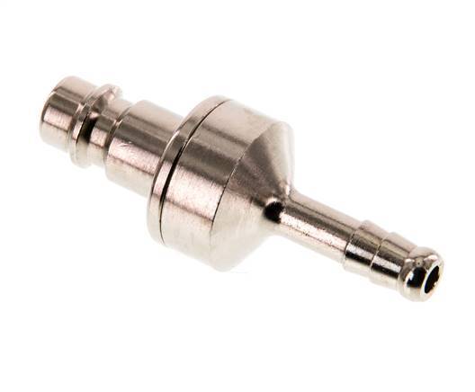 Nickel-plated Brass DN 7.2 (Euro) Air Coupling Plug 6 mm Hose Pillar Double Shut-Off