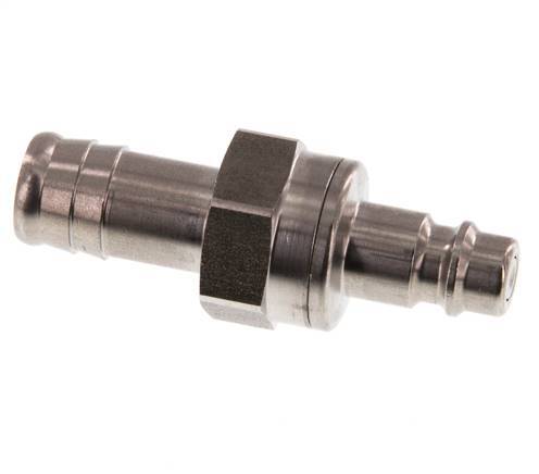 Stainless steel DN 7.2 (Euro) Air Coupling Plug 13 mm Hose Pillar Double Shut-Off