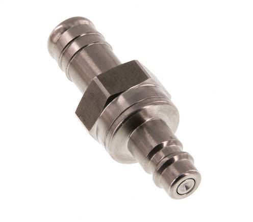 Stainless steel DN 7.2 (Euro) Air Coupling Plug 13 mm Hose Pillar Double Shut-Off