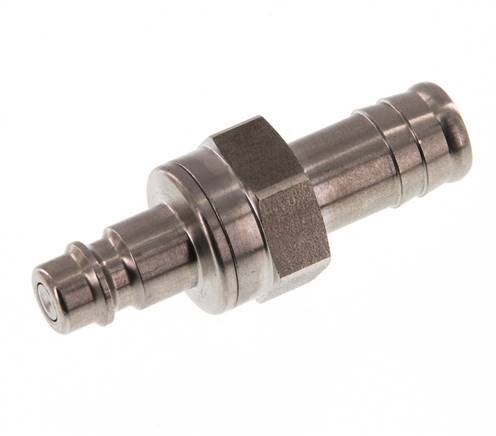 Stainless steel DN 7.2 (Euro) Air Coupling Plug 13 mm Hose Pillar Double Shut-Off