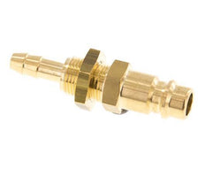 Brass DN 7.2 (Euro) Air Coupling Plug 6 mm Hose Pillar Bulkhead