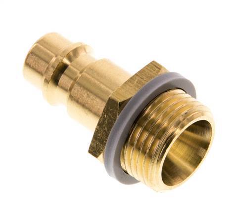 Brass DN 7.2 (Euro) Air Coupling Plug G 3/8 inch Male [5 Pieces]
