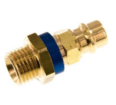 Brass DN 7.2 (Euro) Blue-Coded Air Coupling Plug G 1/4 inch Male