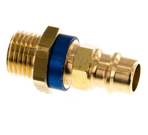 Brass DN 7.2 (Euro) Blue-Coded Air Coupling Plug G 1/4 inch Male