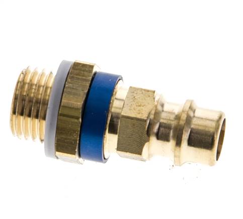 Brass DN 7.2 (Euro) Blue-Coded Air Coupling Plug G 1/4 inch Male