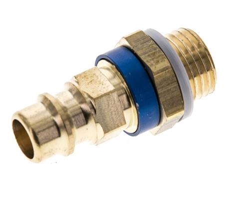 Brass DN 7.2 (Euro) Blue-Coded Air Coupling Plug G 1/4 inch Male