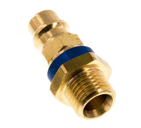 Brass DN 7.2 (Euro) Blue-Coded Air Coupling Plug G 1/4 inch Male