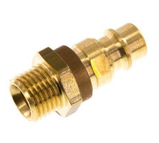 Brass DN 7.2 (Euro) Brown-Coded Air Coupling Plug G 1/4 inch Male