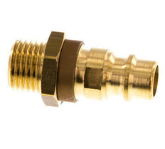 Brass DN 7.2 (Euro) Brown-Coded Air Coupling Plug G 1/4 inch Male