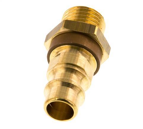 Brass DN 7.2 (Euro) Brown-Coded Air Coupling Plug G 1/4 inch Male