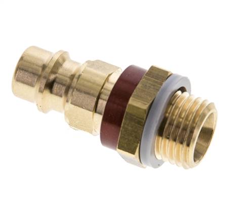 Brass DN 7.2 (Euro) Brown-Coded Air Coupling Plug G 1/4 inch Male