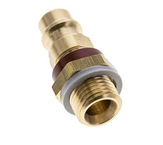 Brass DN 7.2 (Euro) Brown-Coded Air Coupling Plug G 1/4 inch Male