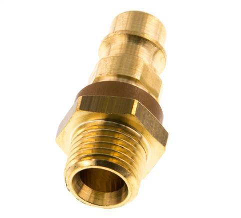 Brass DN 7.2 (Euro) Brown-Coded Air Coupling Plug G 1/4 inch Male