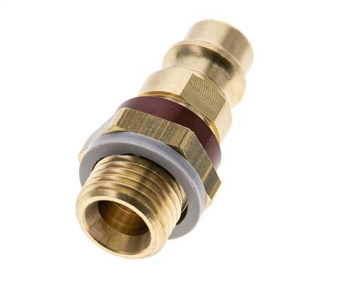 Brass DN 7.2 (Euro) Brown-Coded Air Coupling Plug G 1/4 inch Male