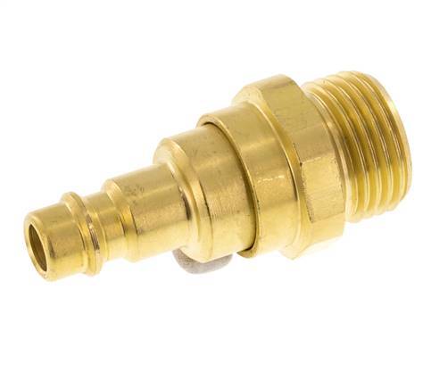 Brass DN 7.2 (Euro) Air Coupling Plug G 1/2 inch Male with Check Valve