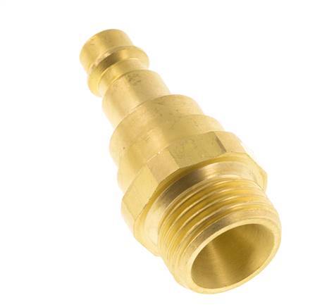 Brass DN 7.2 (Euro) Air Coupling Plug G 1/2 inch Male with Check Valve