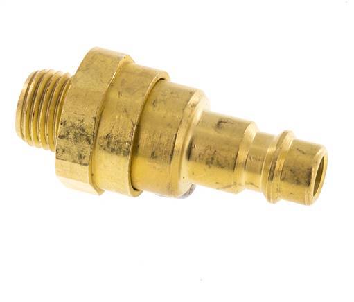 Brass DN 7.2 (Euro) Air Coupling Plug G 1/4 inch Male with Check Valve