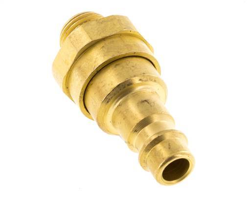 Brass DN 7.2 (Euro) Air Coupling Plug G 1/4 inch Male with Check Valve
