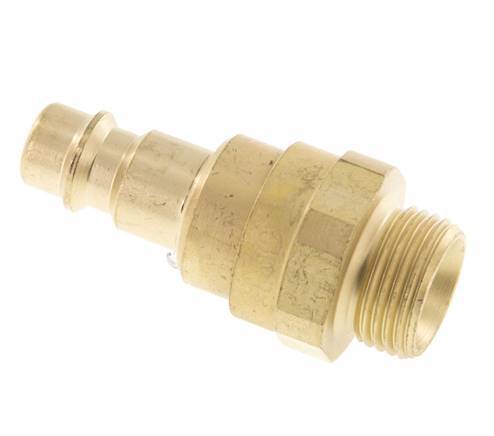 Brass DN 7.2 (Euro) Air Coupling Plug G 3/8 inch Male with Check Valve