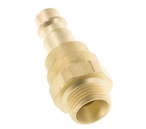 Brass DN 7.2 (Euro) Air Coupling Plug G 3/8 inch Male with Check Valve