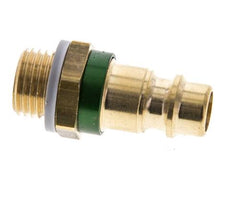 Brass DN 7.2 (Euro) Green-Coded Air Coupling Plug G 1/4 inch Male