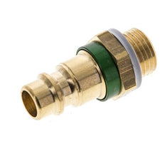 Brass DN 7.2 (Euro) Green-Coded Air Coupling Plug G 1/4 inch Male