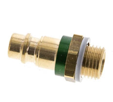 Brass DN 7.2 (Euro) Green-Coded Air Coupling Plug G 1/4 inch Male