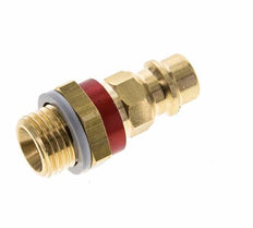 Brass DN 7.2 (Euro) Red-Coded Air Coupling Plug G 1/4 inch Male