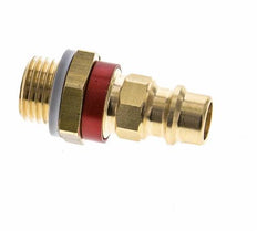 Brass DN 7.2 (Euro) Red-Coded Air Coupling Plug G 1/4 inch Male