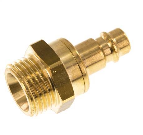 Brass DN 7.2 (Euro) Air Coupling Plug G 1/2 inch Male Double Shut-Off