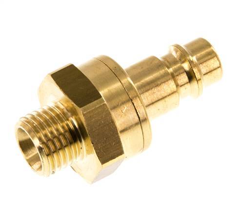 Brass DN 7.2 (Euro) Air Coupling Plug G 1/4 inch Male Double Shut-Off