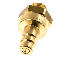 Brass DN 7.2 (Euro) Air Coupling Plug G 1/4 inch Male Double Shut-Off