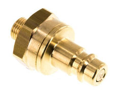 Brass DN 7.2 (Euro) Air Coupling Plug G 1/8 inch Male Double Shut-Off