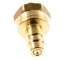 Brass DN 7.2 (Euro) Air Coupling Plug G 1/8 inch Male Double Shut-Off