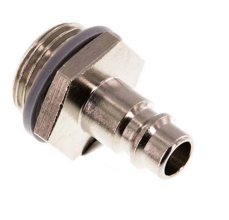 Nickel-plated Brass DN 7.2 (Euro) Air Coupling Plug G 1/2 inch Male [2 Pieces]