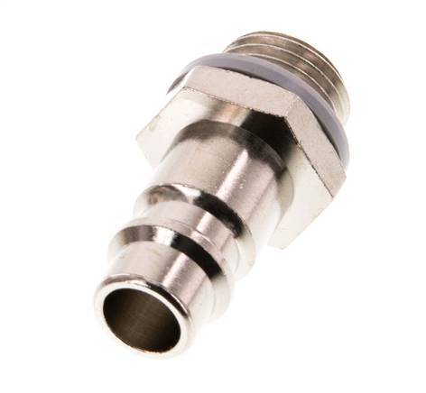 Nickel-plated Brass DN 7.2 (Euro) Air Coupling Plug G 1/4 inch Male [2 Pieces]