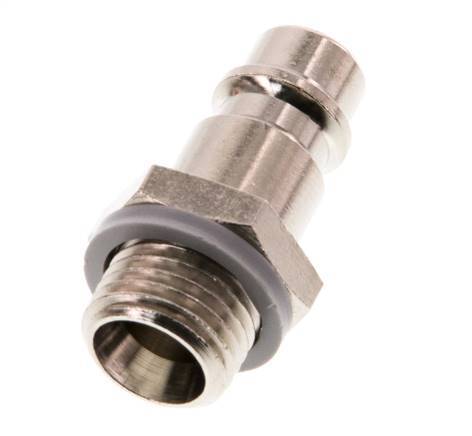 Nickel-plated Brass DN 7.2 (Euro) Air Coupling Plug G 1/4 inch Male [2 Pieces]