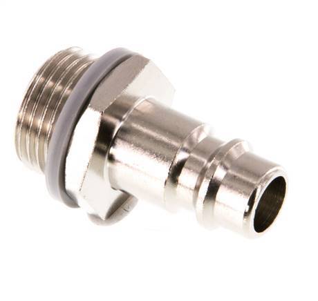 Nickel-plated Brass DN 7.2 (Euro) Air Coupling Plug G 3/8 inch Male [2 Pieces]