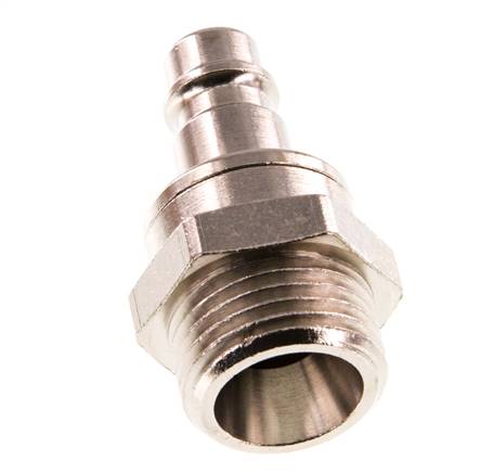 Nickel-plated Brass DN 7.2 (Euro) Air Coupling Plug G 1/2 inch Male Double Shut-Off