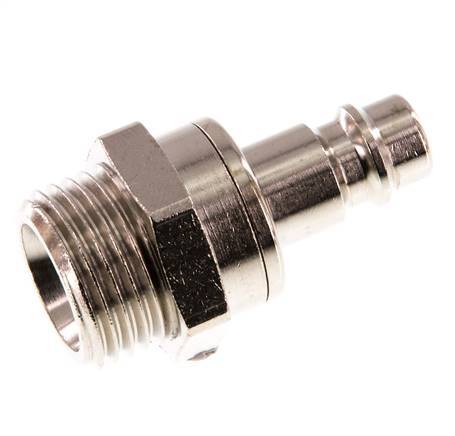 Nickel-plated Brass DN 7.2 (Euro) Air Coupling Plug G 1/2 inch Male Double Shut-Off