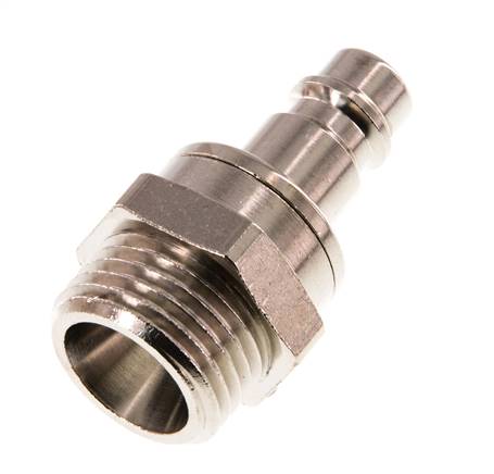 Nickel-plated Brass DN 7.2 (Euro) Air Coupling Plug G 1/2 inch Male Double Shut-Off